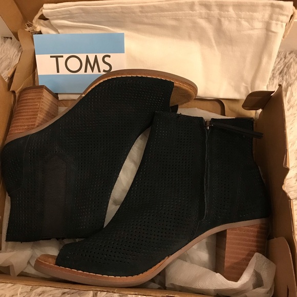 toms women's majorca peep toe mid calf boot